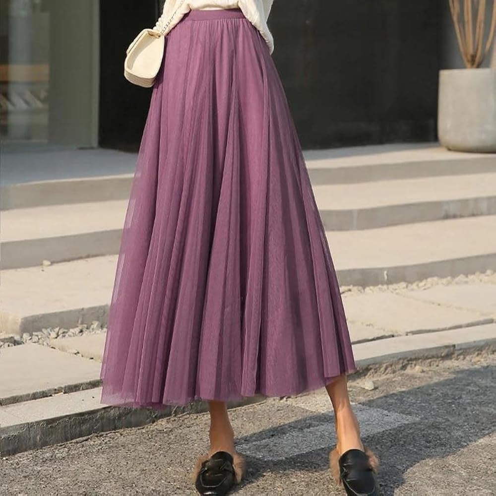 Amazon.com: Tulle Skirt Spring Women Maxi Skirt Big Swing